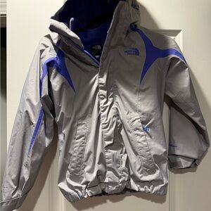 The North Face Kids Silver and Purple Raincoat